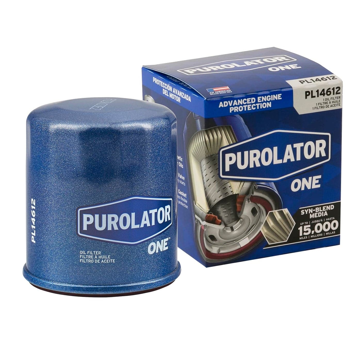 Purolator PL14612 PurolatorONE Advanced Engine Protection Spin On Oil Filter Compatible With Nissan Altima Rogue Sentra Murano Versa Maxima Mazda 3 CX5 CX9 CX30 6 INFINITI QX60 and Q50
