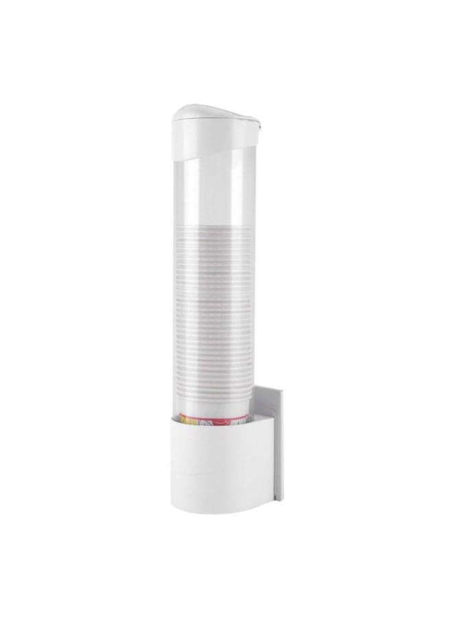 Anti Dust Paper Cup Dispenser Plastic Cup Holder White/Clear 7.5cm
