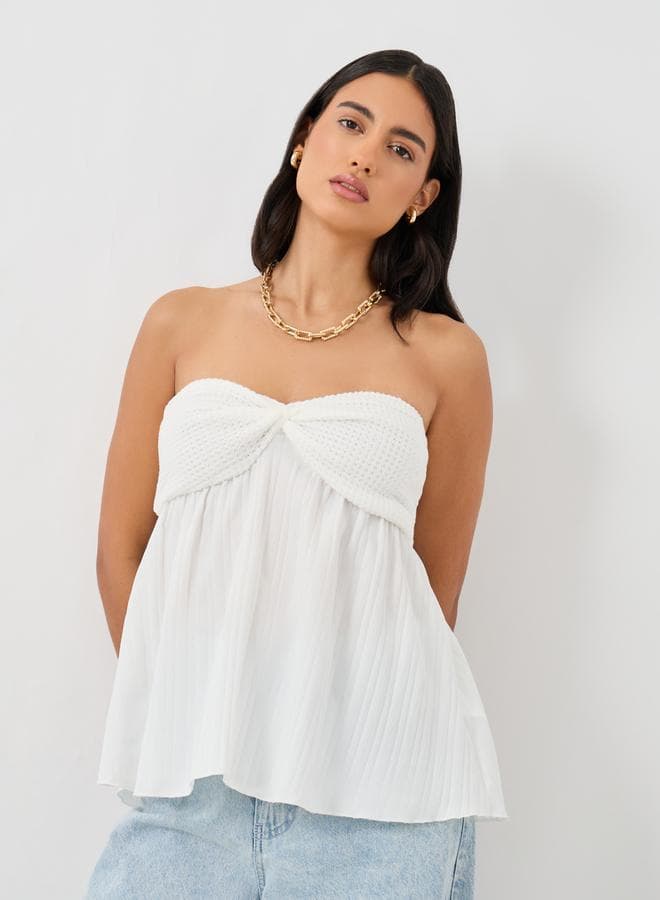 Twisted Front Sleeveless Top