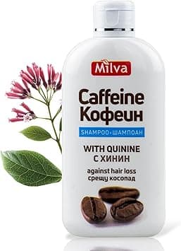 Milva Caffeine Shampoo with Quinine Extract 200 ml Hair Growth Shampoo for Women and Men Natural Anti Hair Loss Treatment to Nourish Scalp Thickening Shampoo for Fine BrittleThinning Hair