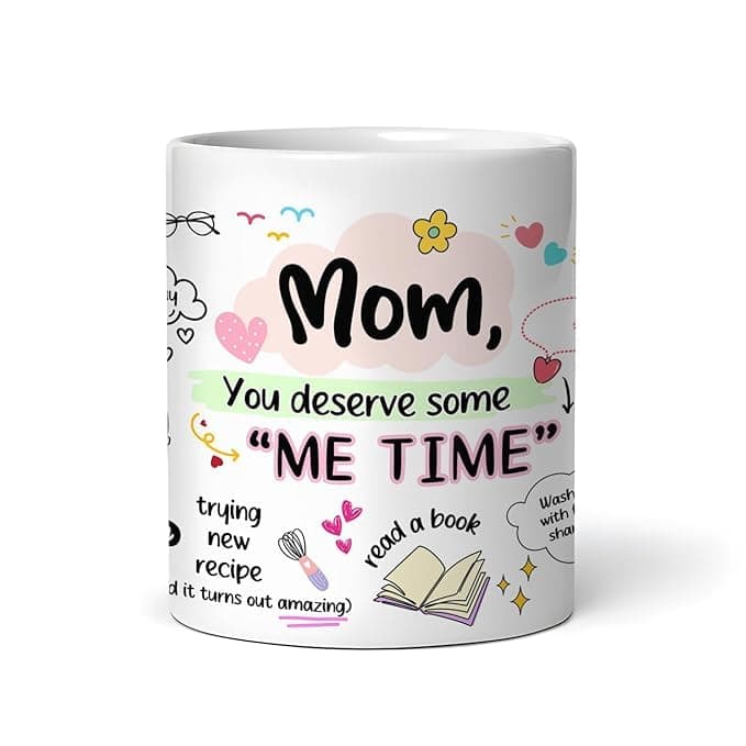 DAYS Mom Me Time Mug - Mother’s Gift, Birthday Gift for Mom on Birthdays, Anniversaries, and Mother's 325ml Ceramic White Mug