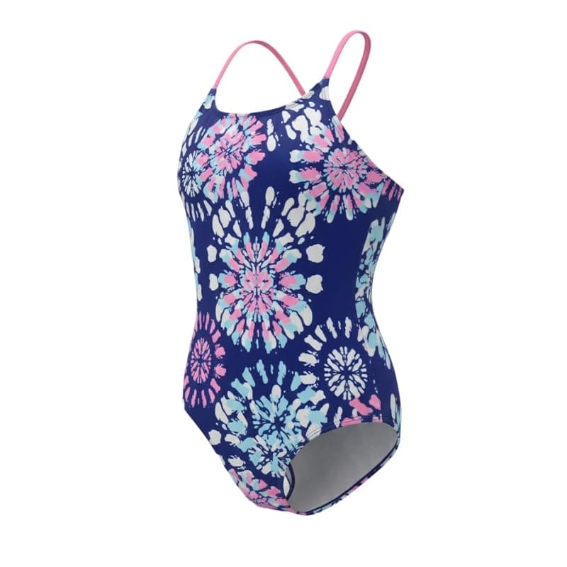 Angel season Girls One Piece Swimsuits Teens Bathing Suit Straps Kids Cute Swimwear with UPF 50+ Blue National Style Daisy Halter Size 8 Years