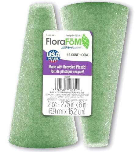 FloraCraft FloraFM 2 Piece Cone 275 Inch x 6 Inch Green