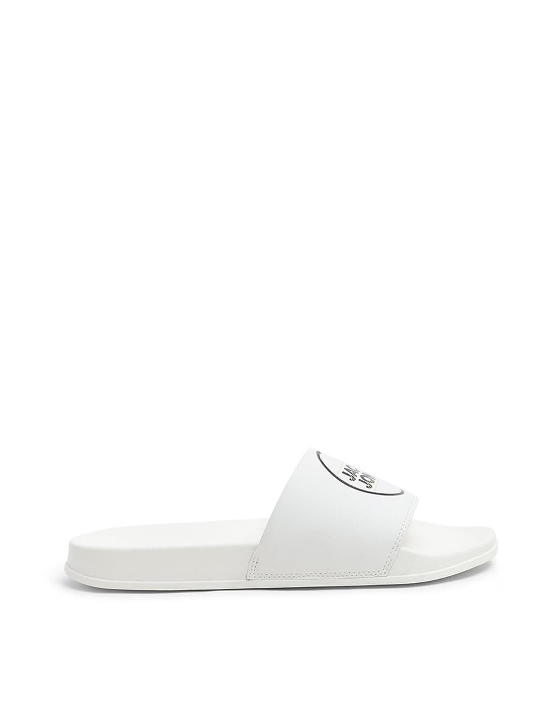 Jack&Jones White Logo Print Sliders