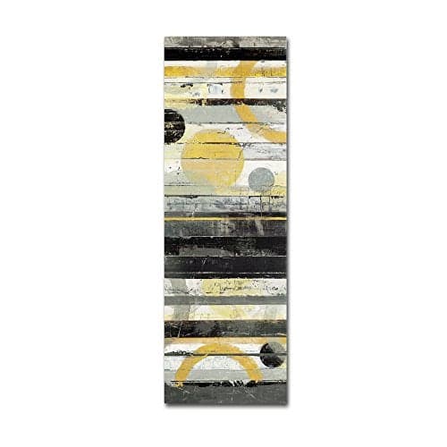 Trademark Fine Art Yellow Zephyr Panel by Mike Schick Wall Decor, 8 by 24-Inch