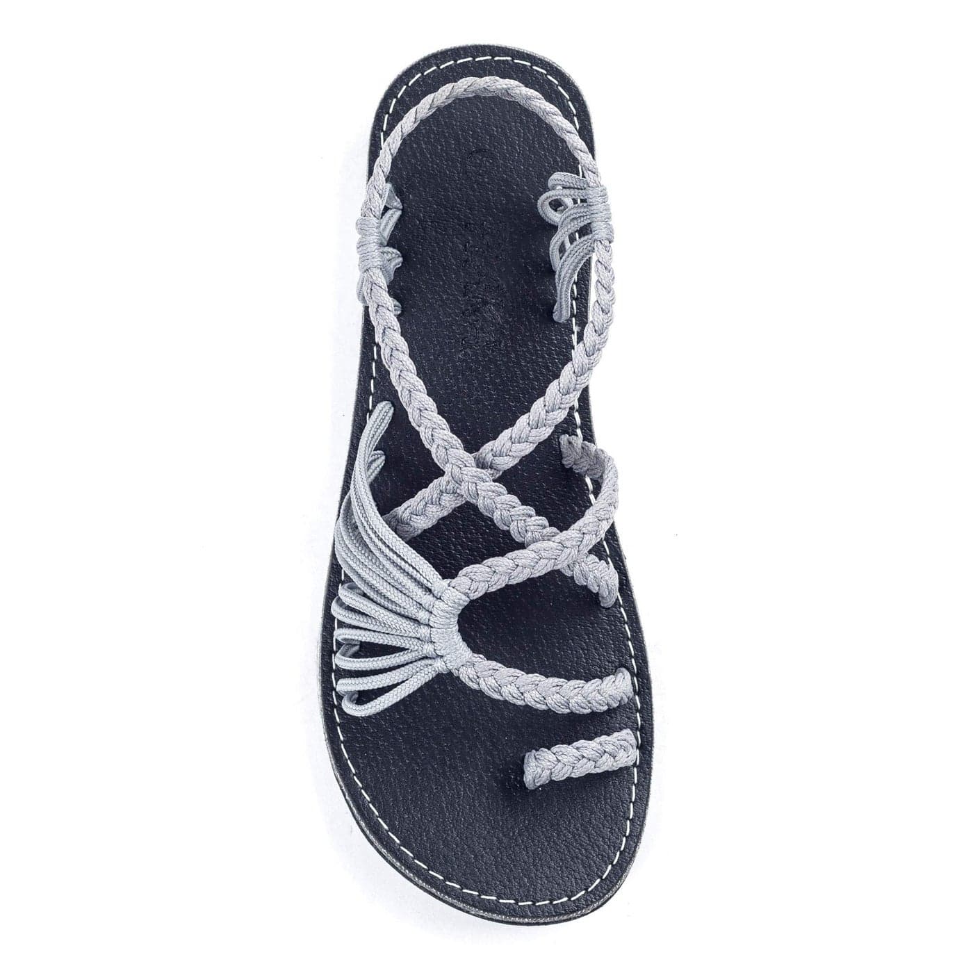 Plaka Palm Leaf Flat Summer Sandals for Women Perfect for the Beach Walking Dressy Occasions Urban Gray Size 8