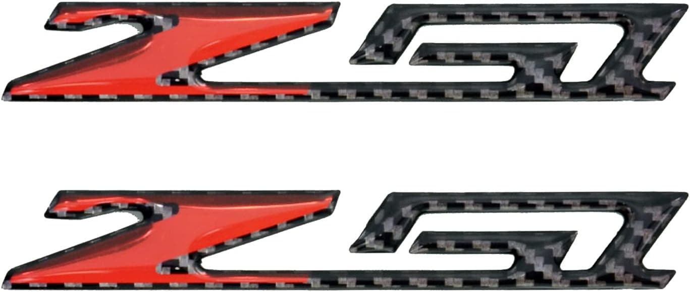Pair Set Corvette C7 Z51 Emblem Carbon Fiber Stingray Badge Sticker Decal Replacement