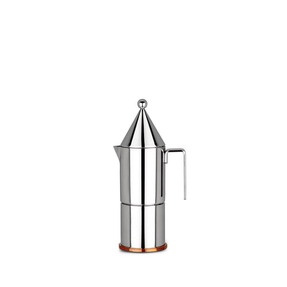 Alessi LA CONICA ESPRESSO COFFEE MAKER 3 CUP Stainless Steel Silver