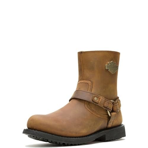 HarleyDavidson Mens Scout Leather Motorcycle Harness Casual Boot Brown 8