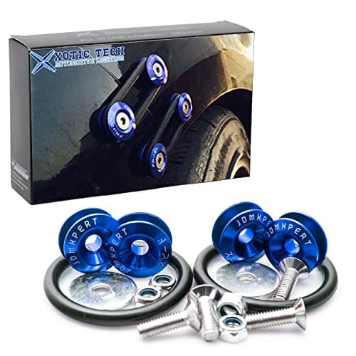 x xotic tech JDM Quick Release Fasteners Compatible with Car Bumpers Trunk Fender Hatch Lids (Blue)