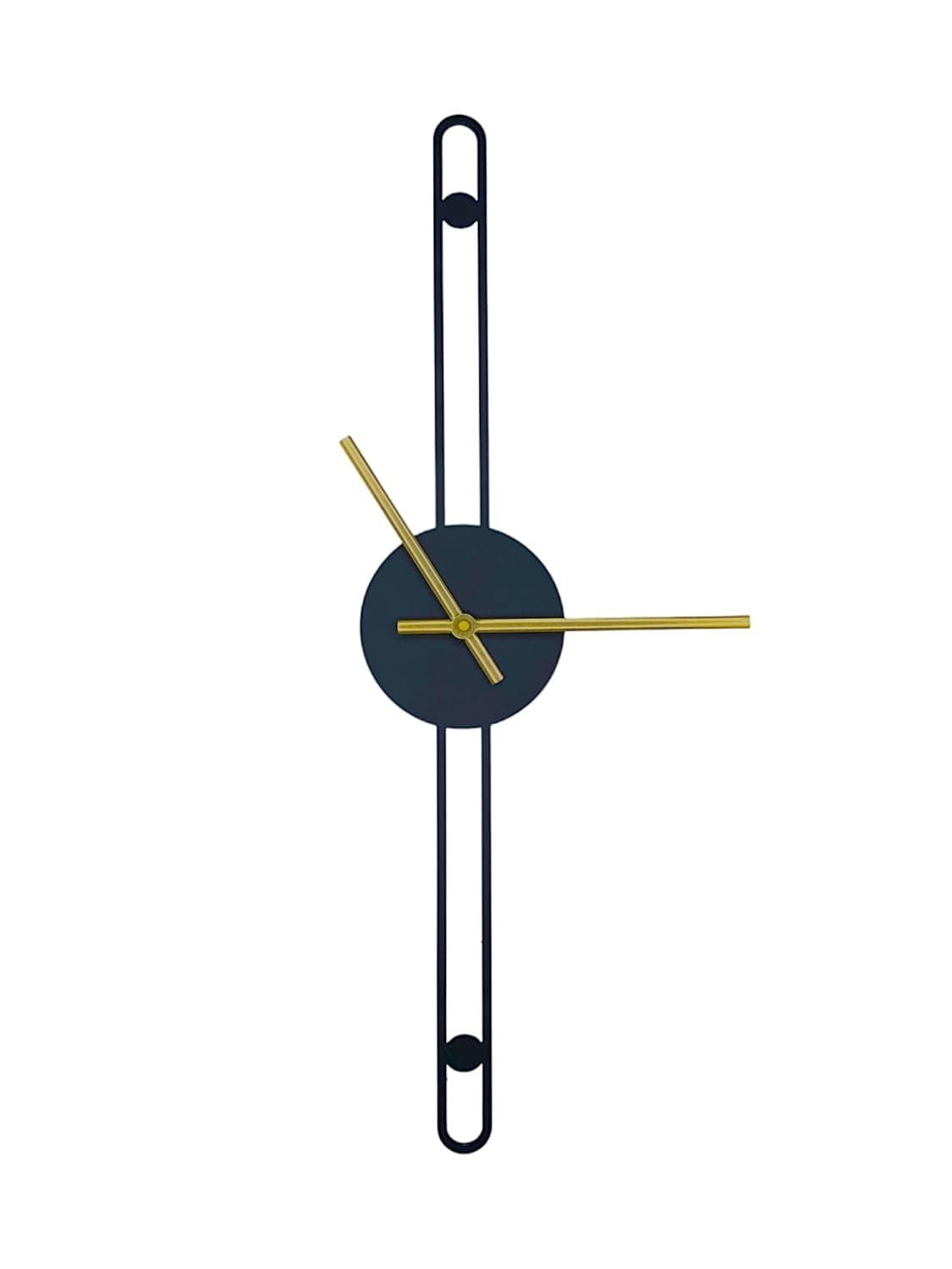 POSHIO Nordic Minimalist Gold Needle Metal Wall Clock for Home and Office- Wall Decor, Wall Clock for Home Stylish Latest (19 X 3.9 inches)
