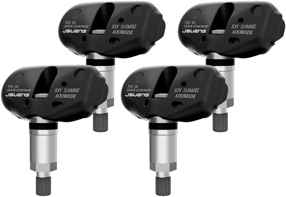 Jsueng 4-Pack TPMS Sensor, 315MHz Tire Pressure Monitoring System for Acura and Honda Models