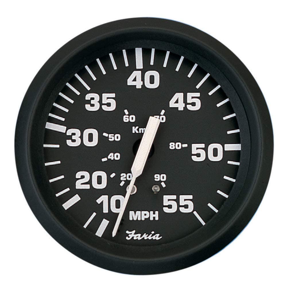 Faria Beede Instruments Faria Beede Faria 32810 Euro Speedometer 55 MPH Pitot 4 Black