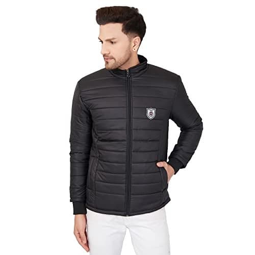 Ben Martin Men's Nylon Full Sleeve Bomber Jacket, Black 2Xl - Standard Length