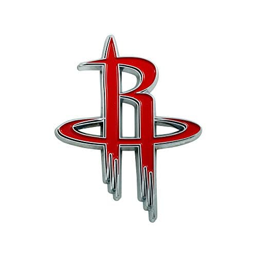 FANMATS 25013 Houston Rockets 3D Color Metal Emblem, Diecut Team Logo Auto Emblem