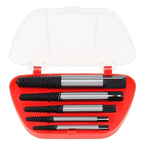 OriGlam 5PCS Screw Extractor Easy Out Set Drill Bits, Guide Broken Damaged Bolt Remover Tools Kit Set 3-9mm