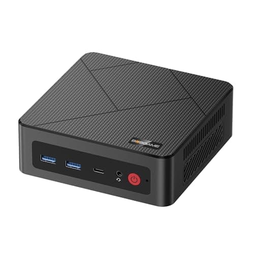 BOSGAME E4 Mini PC, AMD Ryzen 5 3550H (Up to 3.7GHz), 16GB DDR4 1TB NVMe SSD, Small Form Factor Desktop Computer Support Triple Display 4K@60Hz, Dual Gigabit Ethernet for Business, Office, Home