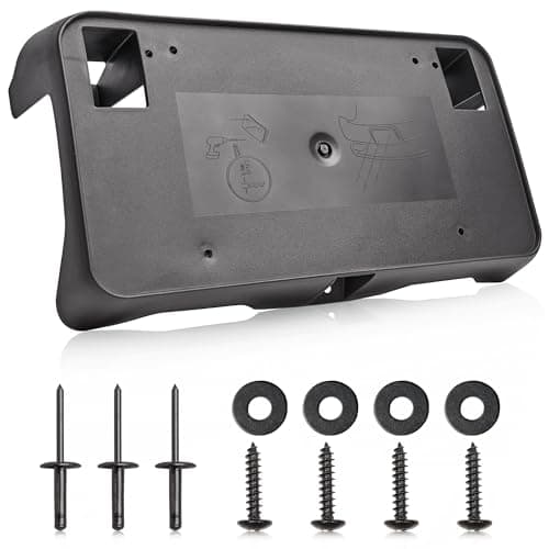 RED WOLF Front License Plate Bracket Fit for Chevy 2016-2018 Silverado 1500, 2019 Silverado 1500 LD Replacement for 23354526 GM1068172 Front Bumper License Plate Holder Cover w/Screws