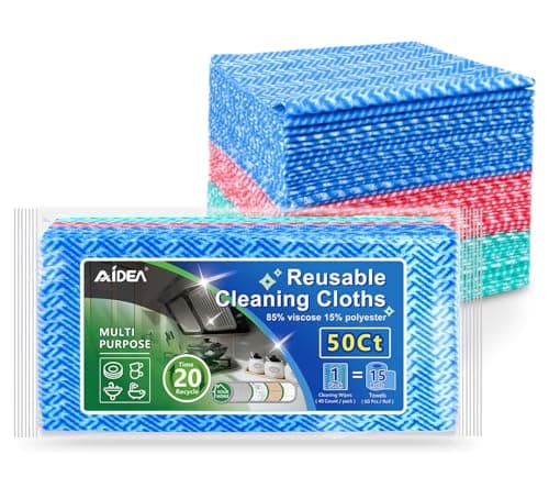 AIDEA Cleaning Wipes Reusable Paper Towels Disposable Towels Domestic Wipes for DishKitchen 50 Count MultiPurpose Cleaning Dish Rags 12 12 Inch