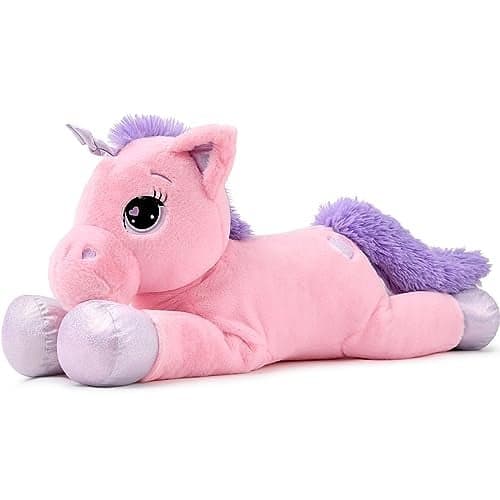 Lanmore Unicorn Stuffed Animal Giant 31 Stuffed Unicorn Plush Pillow Christmas Birthday Gift for Girls Kids Girlfriend Pink