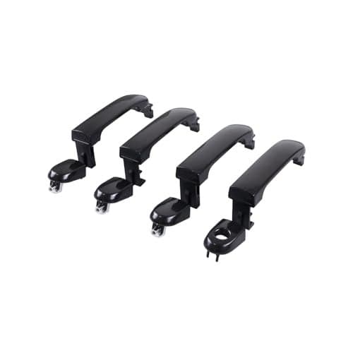 HUYILUN0104 Painted Black 1 Lot 4 Doors Exterior Handle Door Outer Handle Compatible with Nissan Versa 20072012
