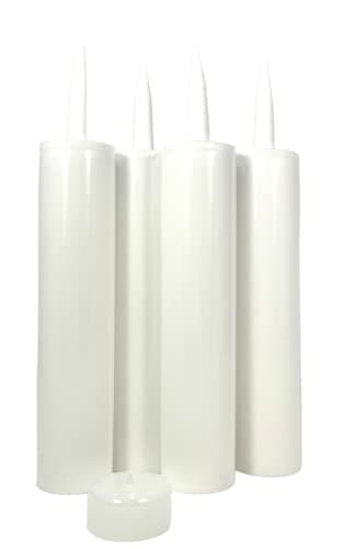 Empty Fillable Plastic Caulk Tube 300 ml. Also Know as 10 oz. 11 oz. Standard Size and Pint Size Caulk Tube (4 Pack)