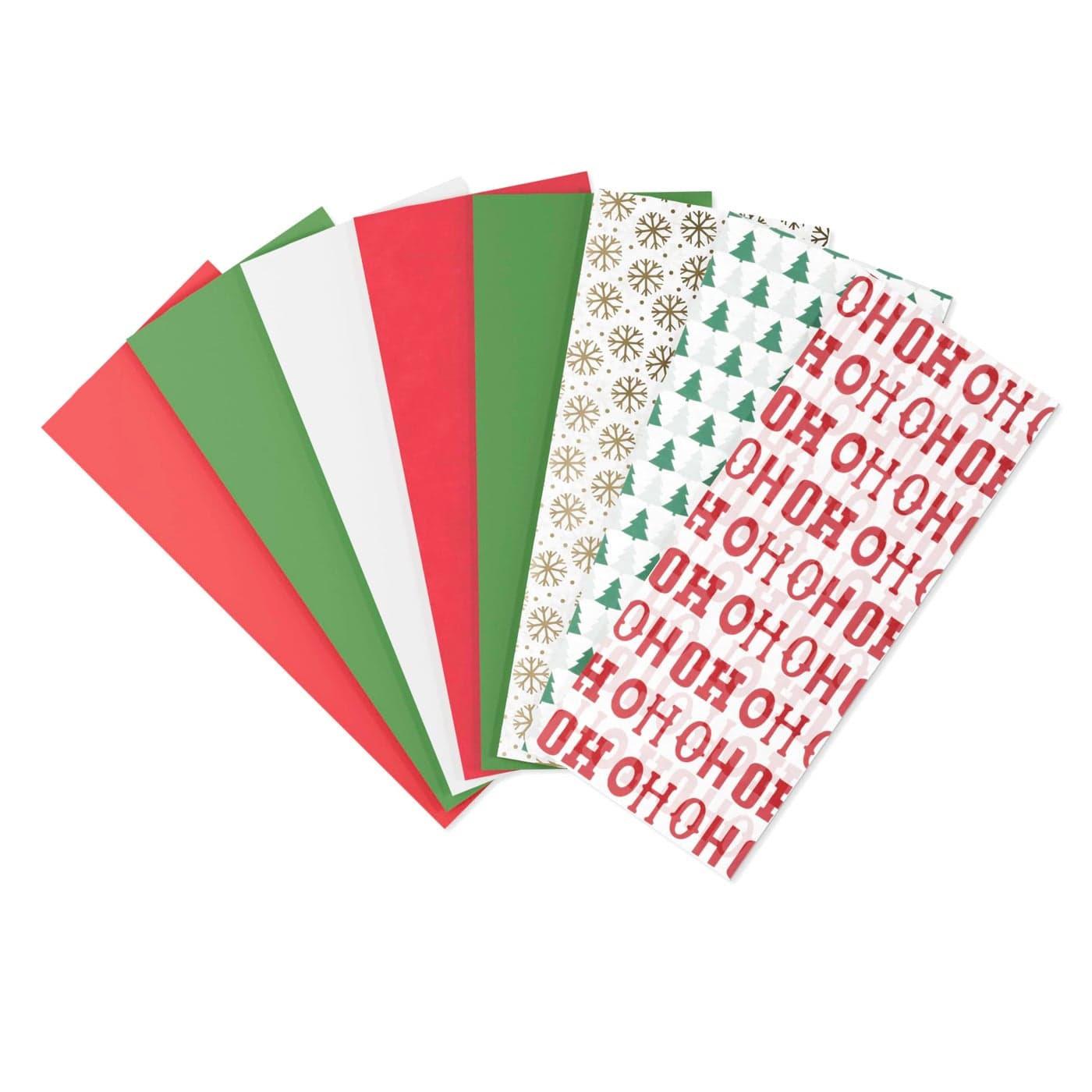 American Greetings 125 Sheets 20 in x 20 in Bulk Christmas Tissue Paper Red White and Green Christmas Assortment