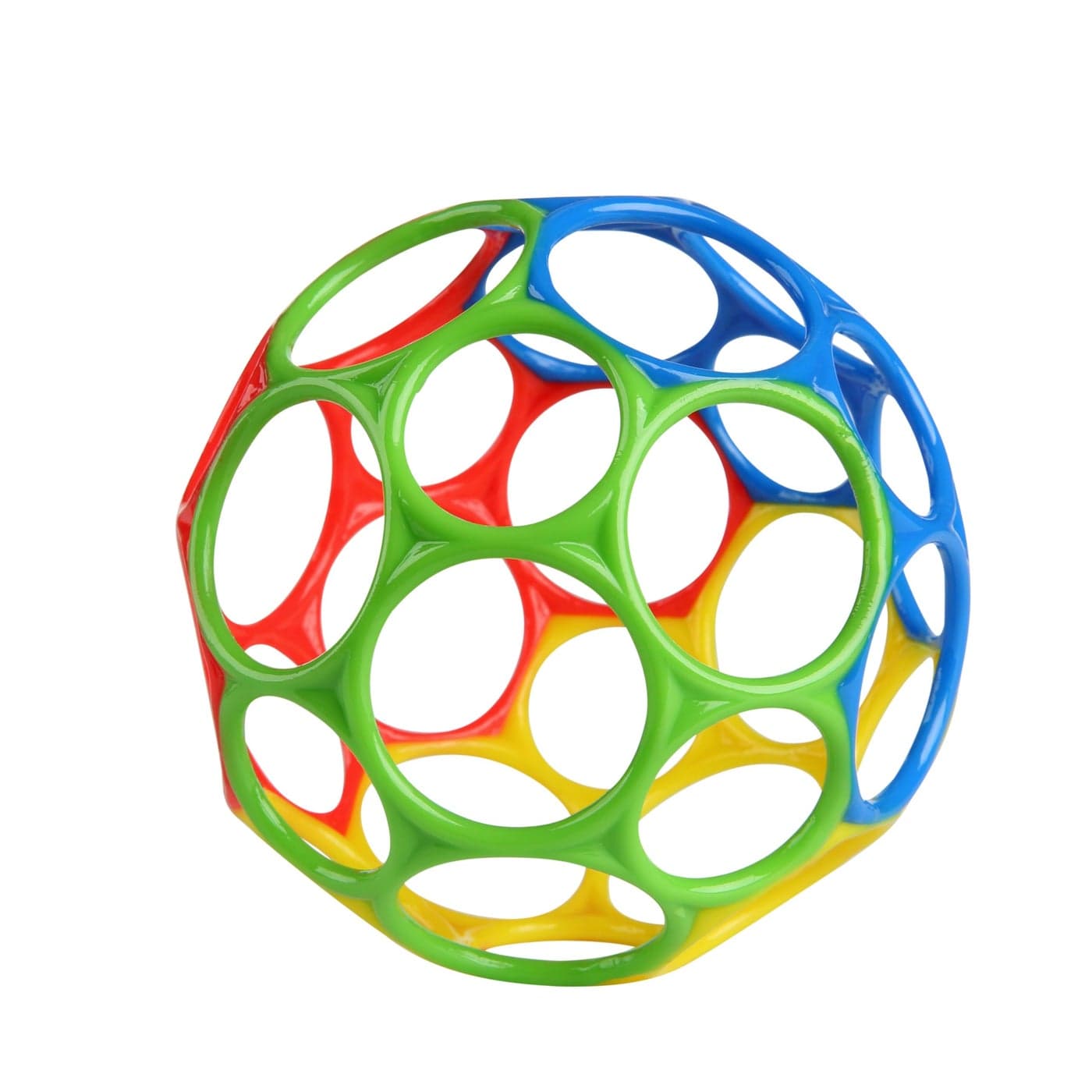 Bright Starts Oball Easy Grasp Classic Ball BPAFree Infant Toy in Red Yellow Green Blue Age Newborn and up 4 Inches