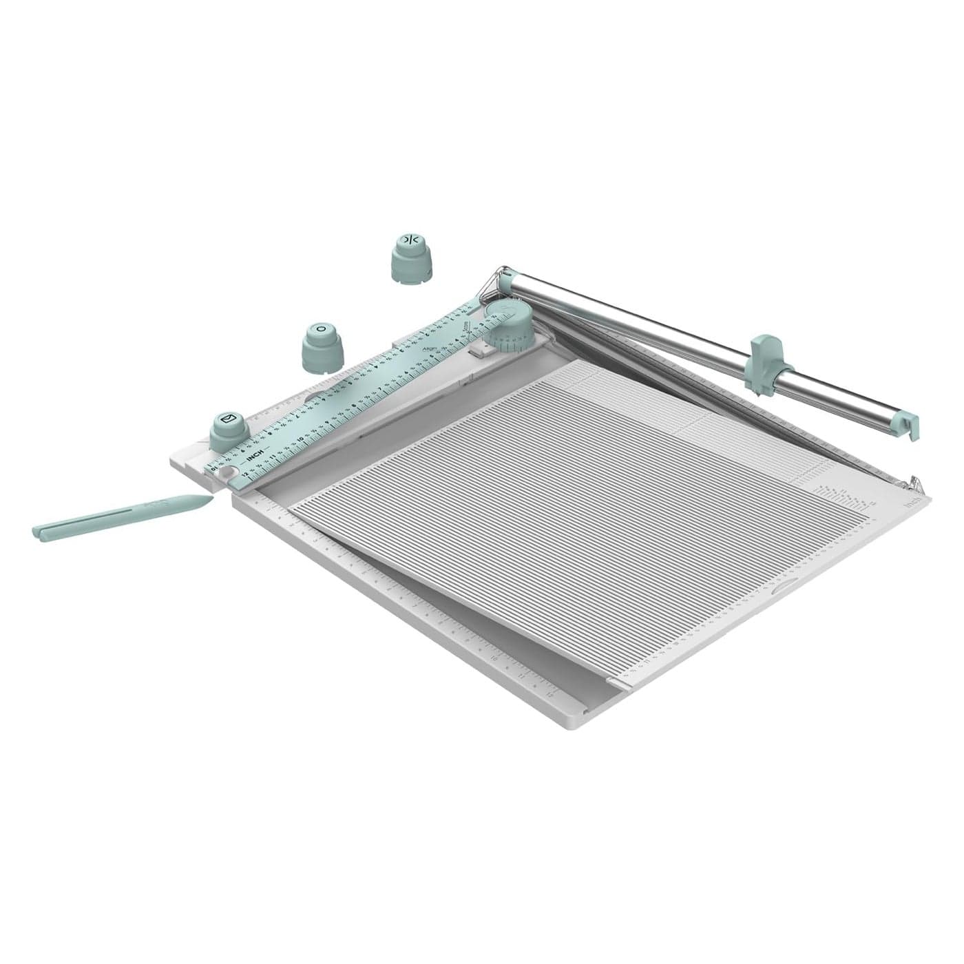 Sizzix Scoring Board Trimmer 30cm x 30cm Tool for Creating Envelopes 3D Boxes Trimming Measuring 665797 One Size MintWhite