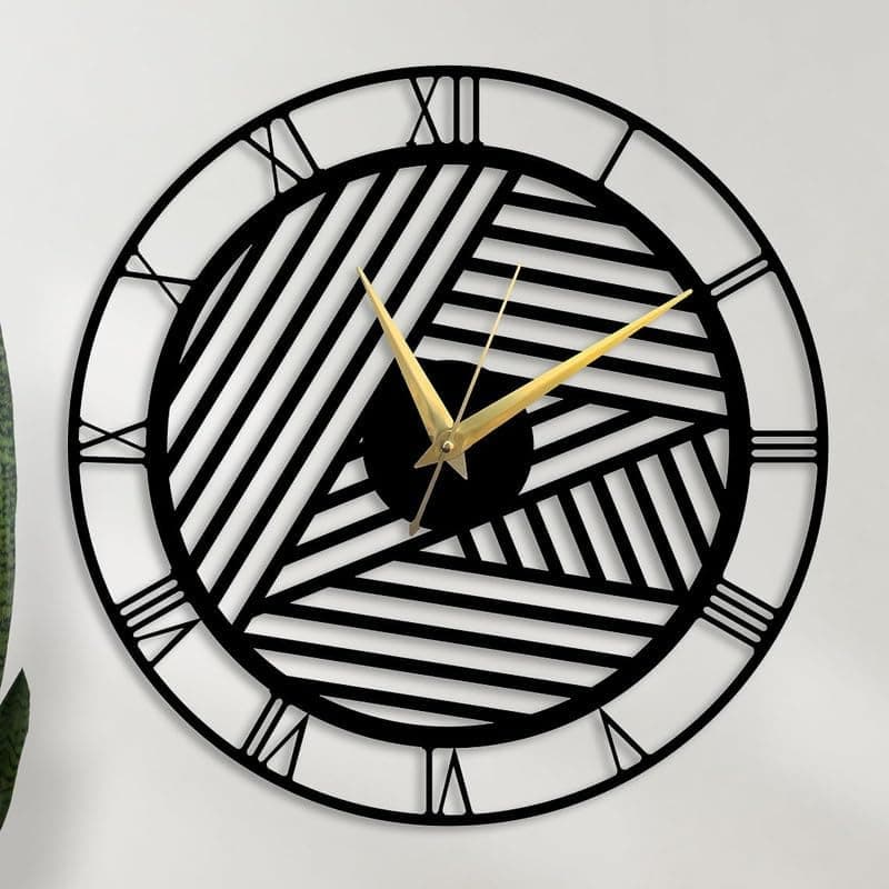 Reyox Material Metal Wall Clock Big Size Wall Clock Modern Clocks for Living Room Stylish Wall Clocks for Home Antique Big Size Modern Wall Watch for Home DecorBlack40 cm DA59