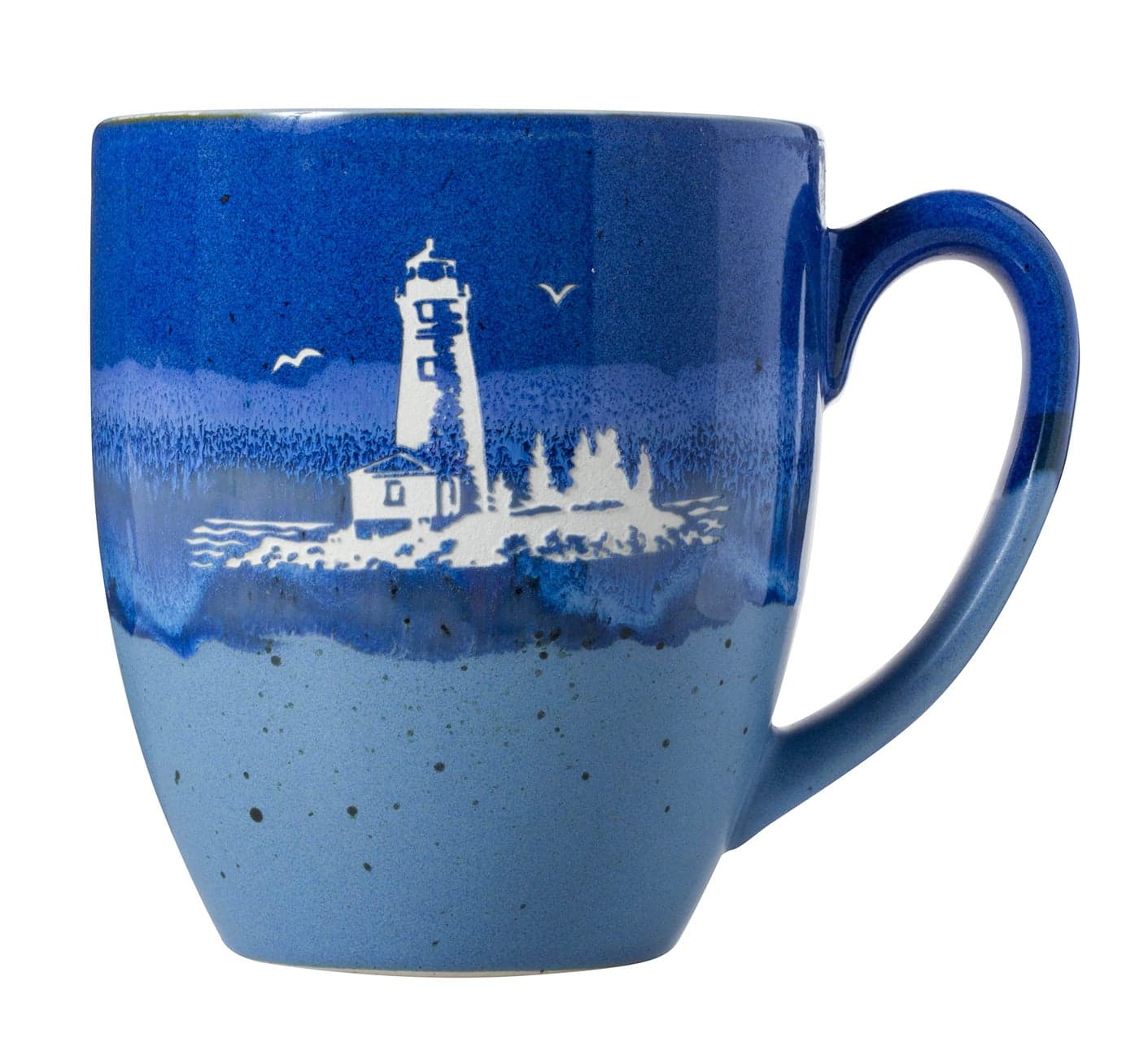 Cape Shore Freeport Etched Stoneware 18oz Mug, Multiple Styles Available (Lighthouse)