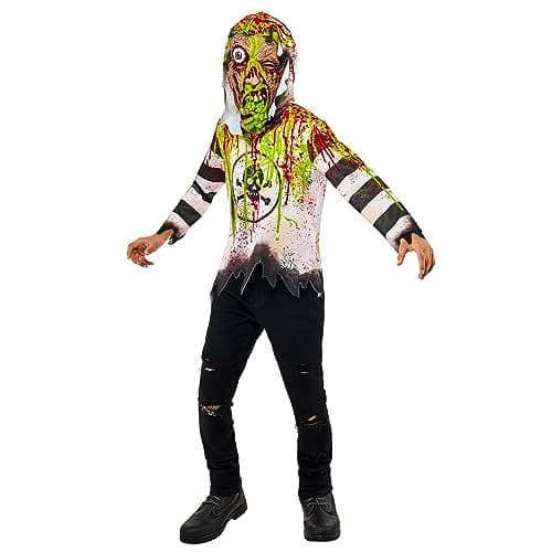 Rubies Toxic Kid Hooded Costume Top with Mask for Kids Boys Large