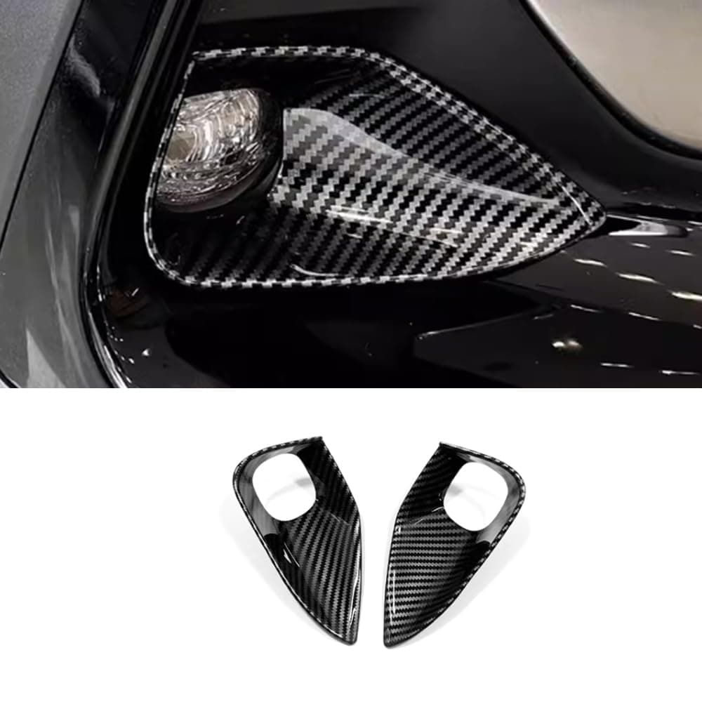 ERIDANUS Auto Accessories Fit For Lexus NX 250 350h 450h 2022 2023 2024Front Fog Light Lamp Cover trim Carbon Fiber Style ABS 2PCS