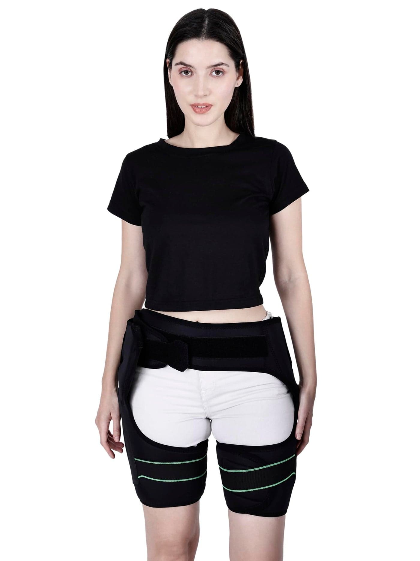 Soulvinee® Groin Support Compression Brace for Hip Flexor Thigh Hamstring Sacroiliac Joint Sciatic NervePain Relief. Binder Harness - Both Hips Protection with Hip Joint Buffer Pads Adjustable Wrap for Men and Women Provides Recovery for Pulled Muscles Free Size Unisex pcs 1