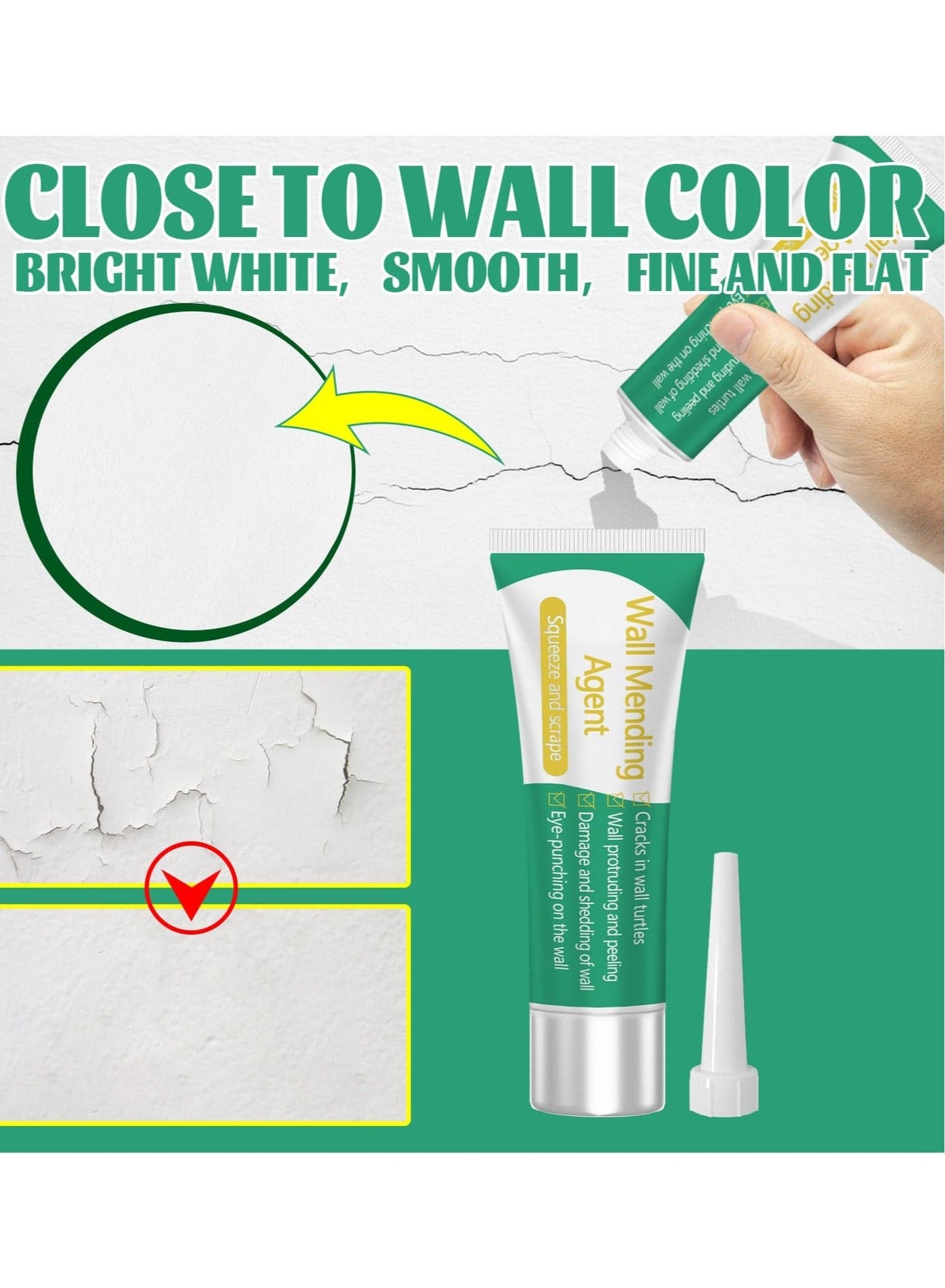 Crack repair wall