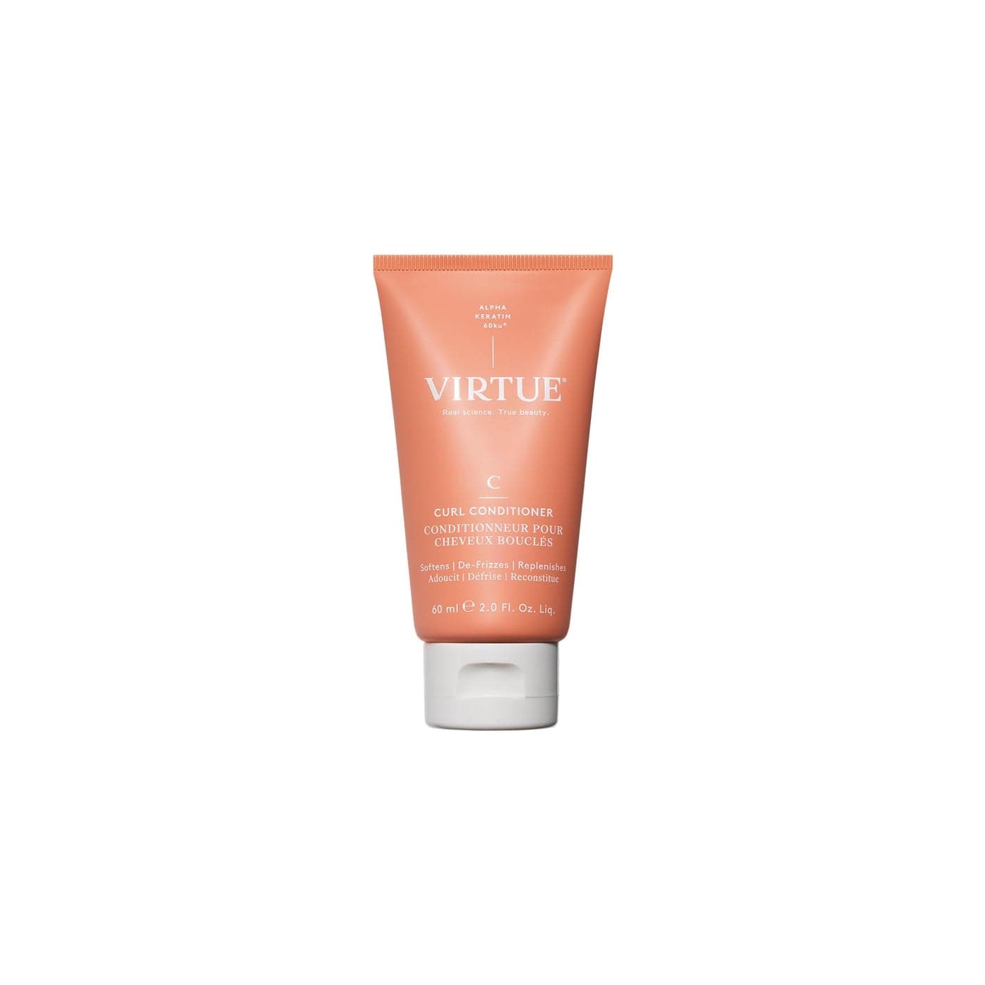 VIRTUE Curl Conditioner with Jojoba Oil Sulfate Free Hydrates Nourishes Repairs Curly Hair with Frizz Control Color Safe
