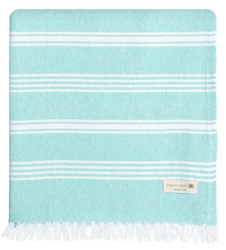 Casa Platino Sand Free Beach Towel, Oversized Pool Towels with Pre-Washed Quick Dry Fabric, Lightweight Design for Travel or Beach, Ideal for Lounging Comfortably Outdoors – 39"x71", Aqua
