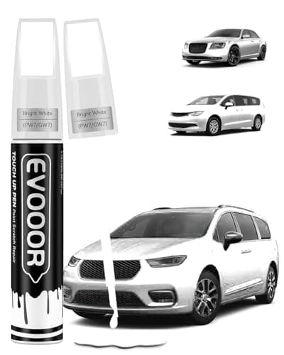 EVOOOR Bright WhitePW7GW7 Touch Up Paint Compatible with Chrysler Exact Match 2 in 1 Touch up Paint for Chips and Nicks Repair with 2pcs Disposable Micro Applicators