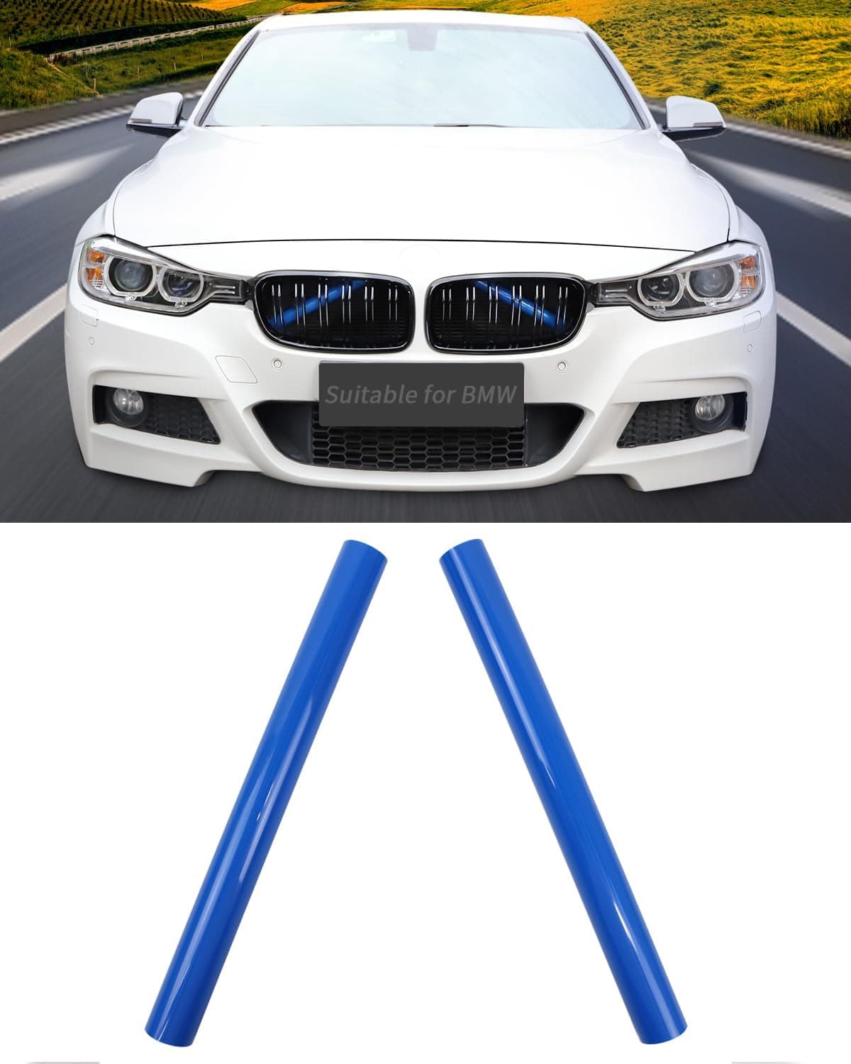 SHSBSCAR M Sport V Barce Grill Insert Trim for BMW F20 F30 G30 - Blue