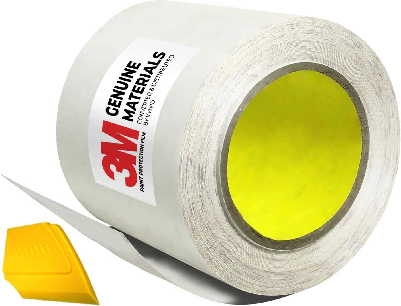 3M Clear Vinyl Paint Protection Film 6 Inch by 120 Inch Roll wYellow Detailer Squeegee