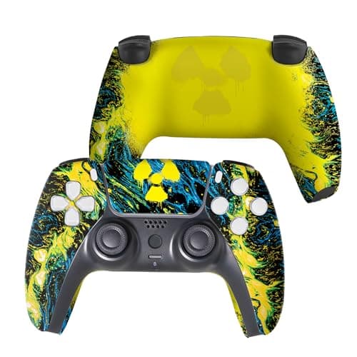 Radioactiive Custom PS-5 Controller Wireless compatible with Play-Station 5 Console by BCB Controllers | Proudly Customized in USA with Permanent HYDRODIP Printing(NOT JUST A SKIN)(MODDED)