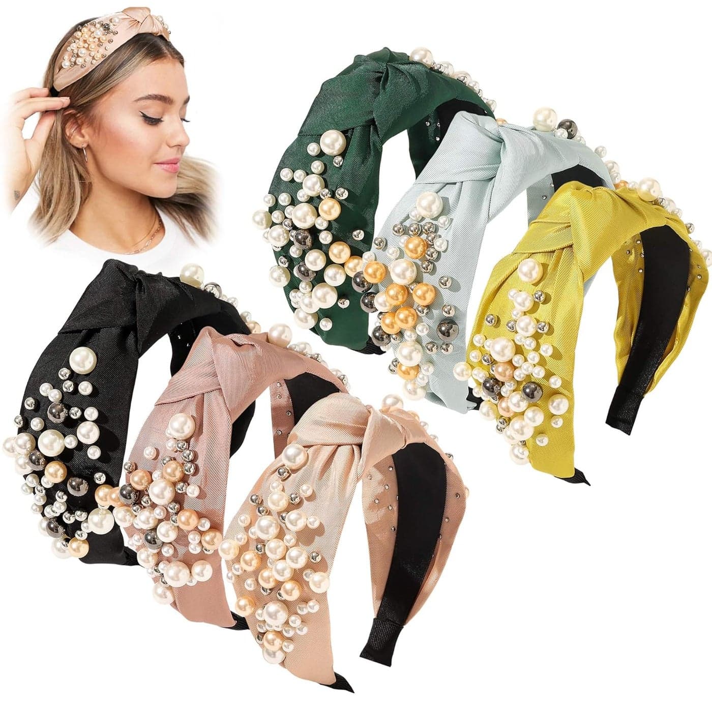 Ivyu Headbands for Women Head Bands 6 Diademas Para Mujer De Moda Padded Hair Accessories Hairbands for Girls No Slip Fashion Cute Headband Gift for Women