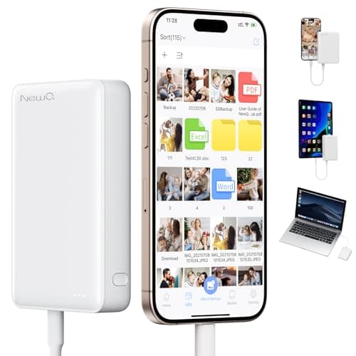 NEWQ Hard Drive for Phone & Computer: USB Flash Storage Device Photo Memory Stick for iPhone, iPad, MacBook Compatible with Apple iOS & Android Cellphone Backup Pictures, Videos, Etc