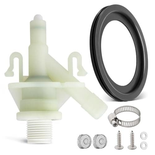Oyviny Upgraded RV Toilet Water Valve Kit Fit for Dometic 300 310 320 Series Toilets Freeze Resistance Leakage Resistance 385311641 Camper Toilet Valve Replacement with 385311658 Flush Ball Seal