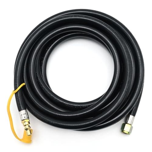 SYOWADA 18 Feet Propane Quick Connect Hose 14 Male QuickDisconnect Plug 38 Female Flare Swivel Connection for RV to Grill BBQ