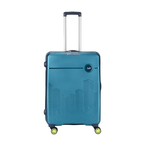 Skybags Polypropylene Hardsided Medium Luggage, 8 Wheels Double Spinner Anti Theft Zipper Suitcase with Organised Interior and 5 Years International Warranty (Dark Teal, 55), 60 Cm