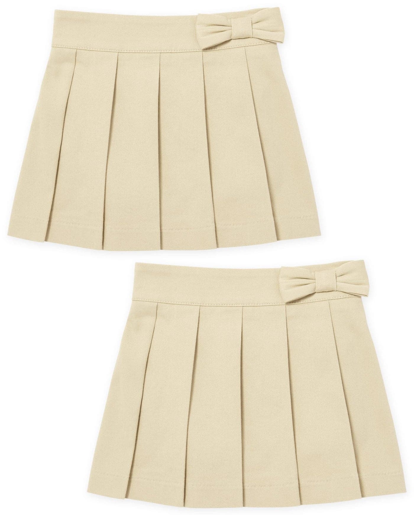 The Children's Place Baby Girls and Toddler Girls Pleated Skort, Sandy, 4T