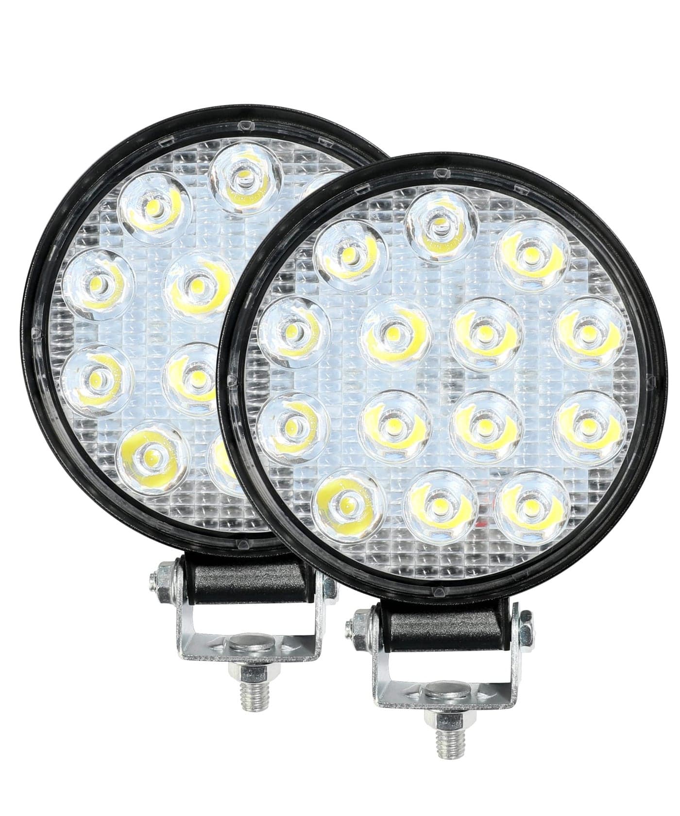AOCISKA 2PCS 45Inch Round LED Offroad Lights42W Led Round Light Bar Spot Light Fog Light Bumper Work Light LED Off Road Light Flood Light