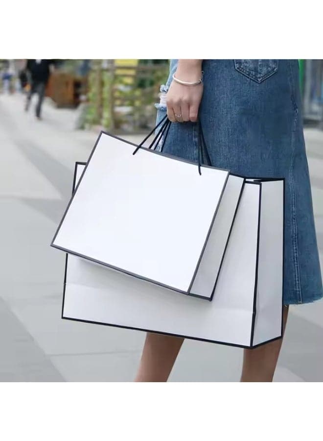 10 Pack Gift Bags, Storage Bags With Handles, Kraft Paper Clothing Bags, Shopping Bags For Retail And Shopping
