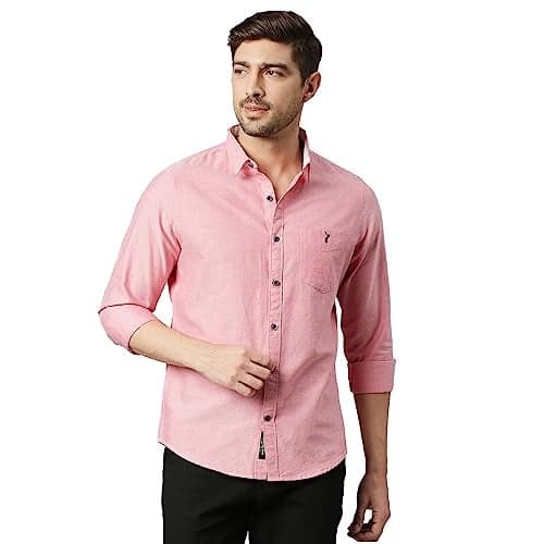 Thomas Scott Mens | Full Sleeve | Solid | Slim Fit | 100% Cotton | Spread Collar | Shirts (Red_2XL)